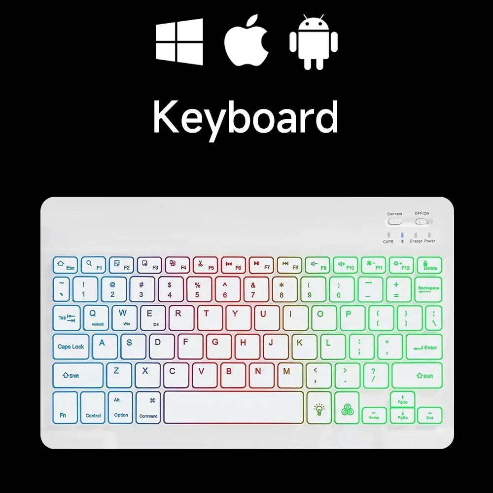 Mini Clavier RGB 10 avec Rétroéclairage & Souris Sans Fil.