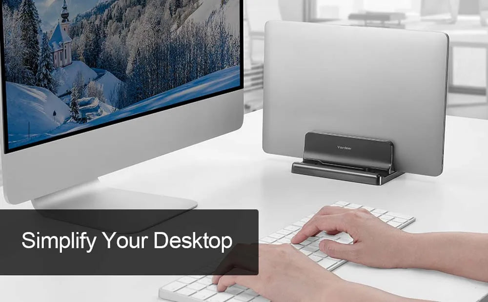 Support vertical Vaydeer pour ordinateur portable à double emplacement.