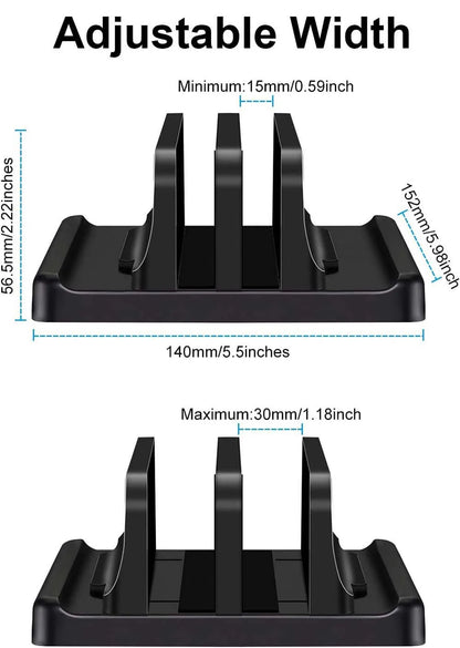 Support vertical Vaydeer pour ordinateur portable à double emplacement.