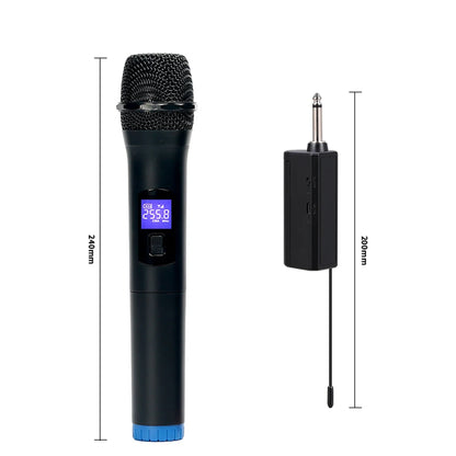 Microphone sans fil professionnel à double canal et polyvalent avec écran LCD