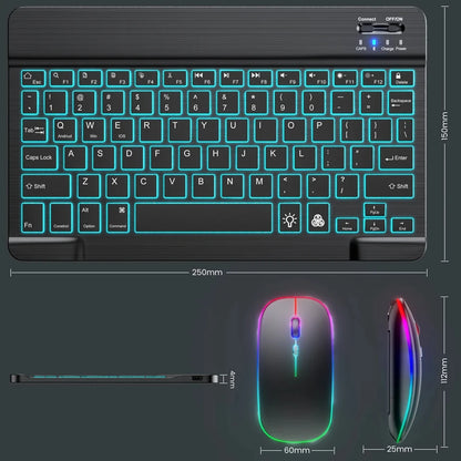 Mini Clavier RGB 10 avec Rétroéclairage & Souris Sans Fil.