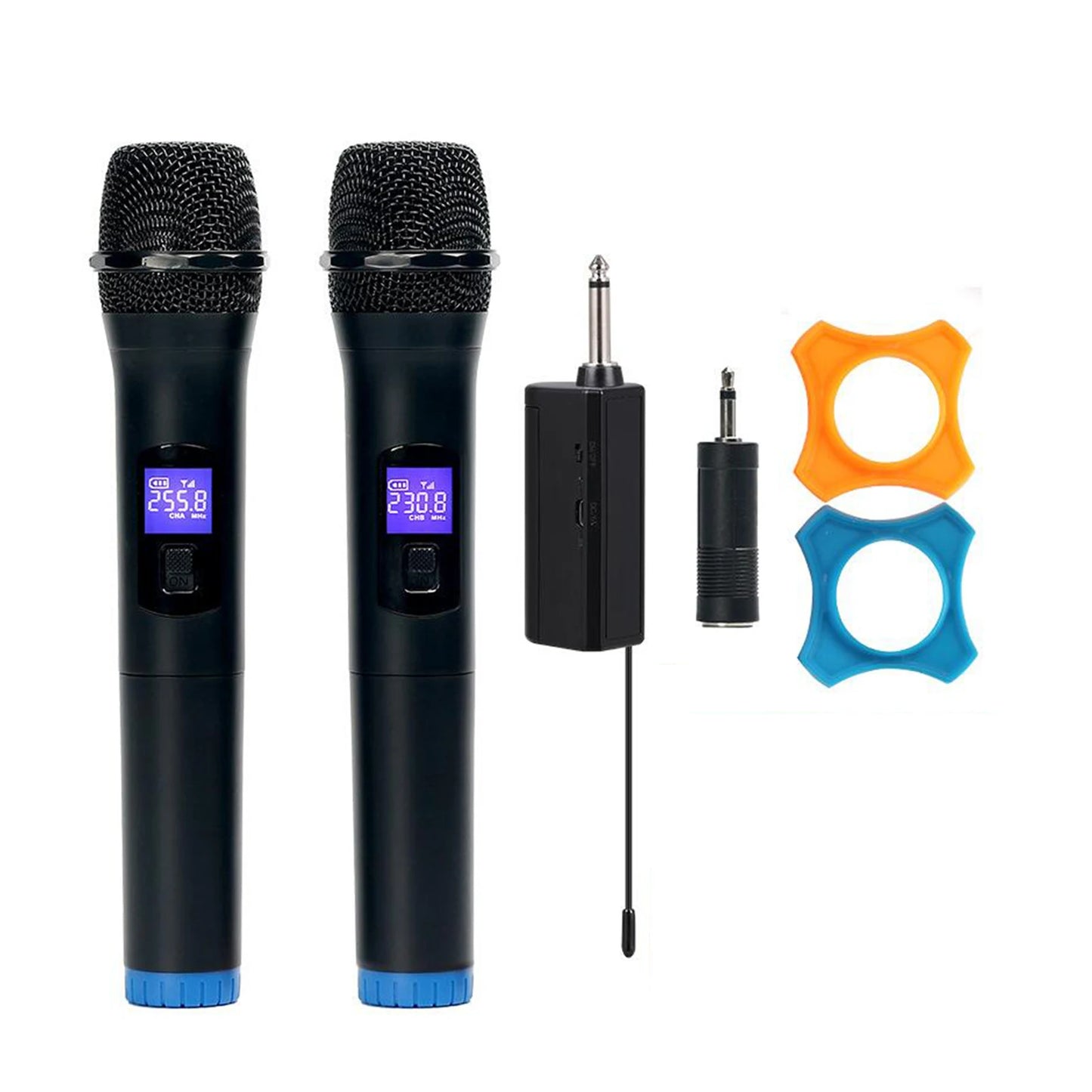 Microphone sans fil professionnel à double canal et polyvalent avec écran LCD