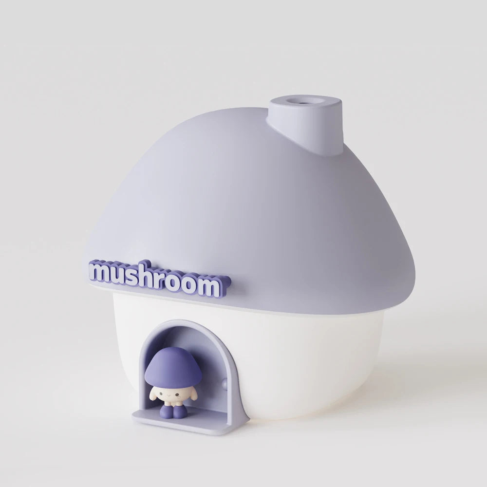 Humidificateur champignon ultrasonique Mushroom House LED 300ml – Diffuseur d’huiles essentielles