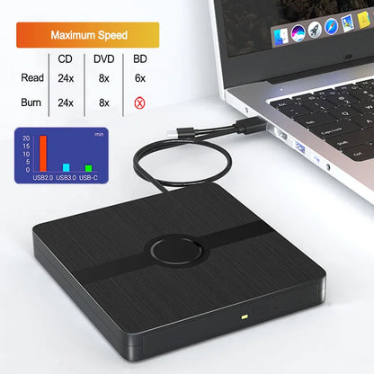 Lecteur Blu-ray externe USB 3.0 portable – Profitez de la lecture et de la gravure de CD, DVD et Blu-ray 3D sur votre PC ou Mac.