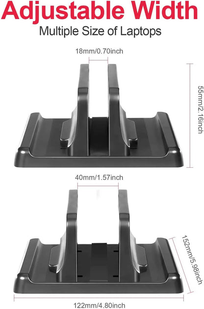 Support vertical Vaydeer pour ordinateur portable à double emplacement.