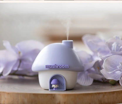 Humidificateur champignon ultrasonique Mushroom House LED 300ml – Diffuseur d’huiles essentielles