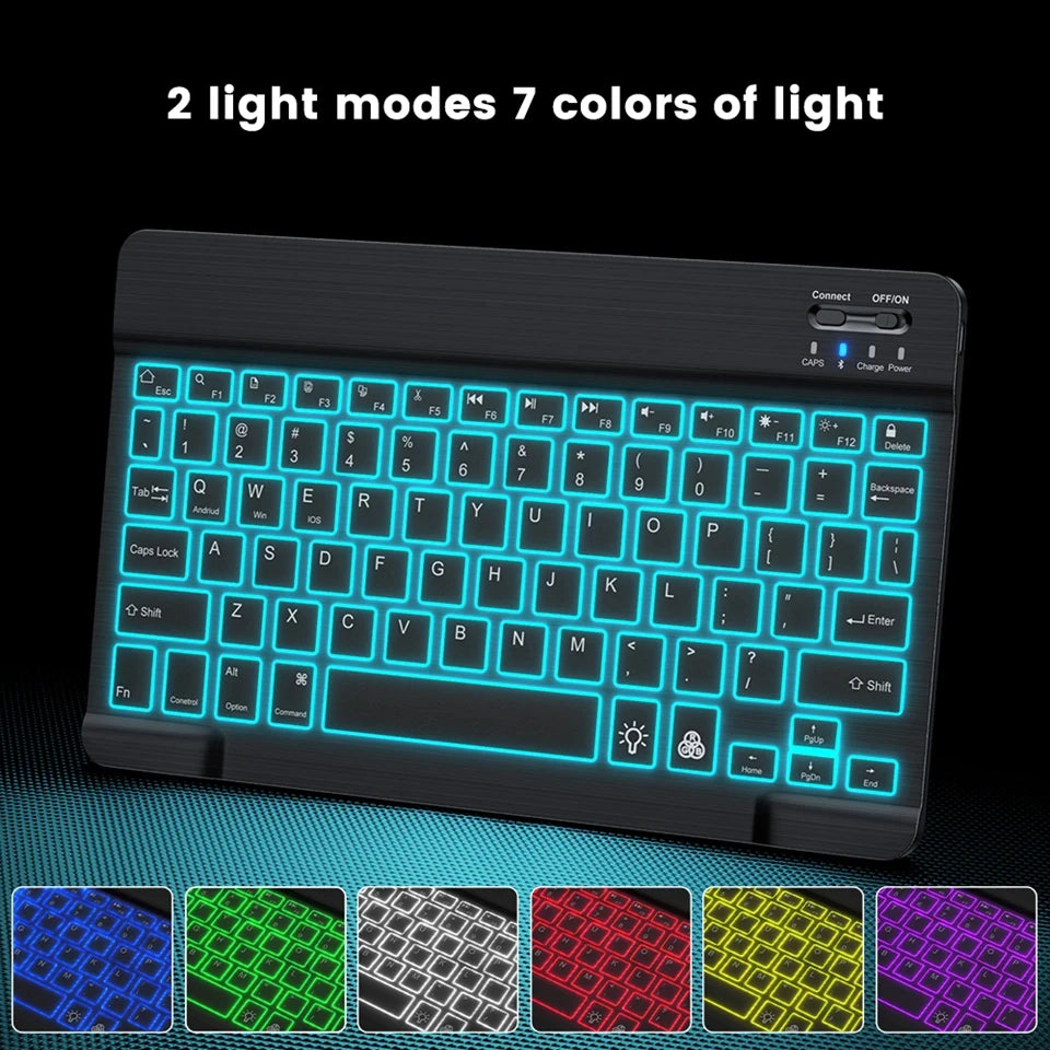 Mini Clavier RGB 10 avec Rétroéclairage & Souris Sans Fil.